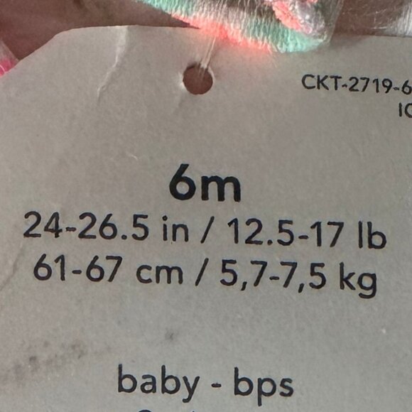 Carter's Baby Girls' Long Sleeve Bodysuit 6M - Picture 4 of 4